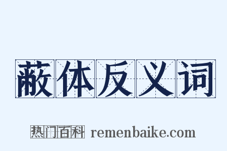 蔽体反义词是什么意思的图片